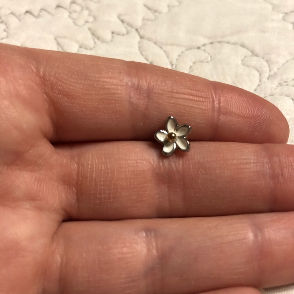 Daisy cartilage earring and spare backs